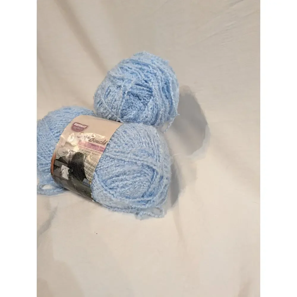 Bernat Soft Boucle Yarn Beautiful Pale Blue 255 Yds 5 Oz